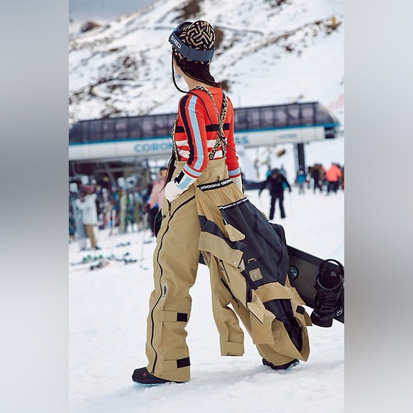 New FP MOVEMENT by Free People Zephyr Packable Ski Shell Jacket Antelope Combo M - Picture 4 of 11